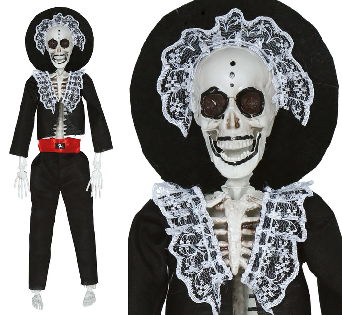 Bambola scheletro Mariachi 40 cm