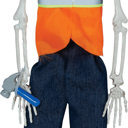 Bambola di Halloween Scheletro Lavoratore Stradale 40 cm