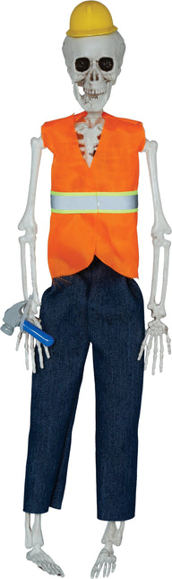Bambola di Halloween Scheletro Lavoratore Stradale 40 cm