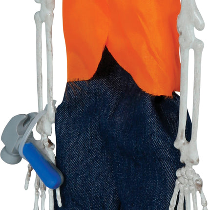 Bambola di Halloween Scheletro Lavoratore Stradale 40 cm