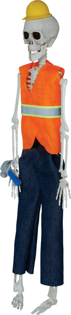 Bambola di Halloween Scheletro Lavoratore Stradale 40 cm