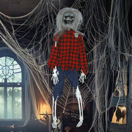 Bambola di Halloween lupo mannaro 40 cm