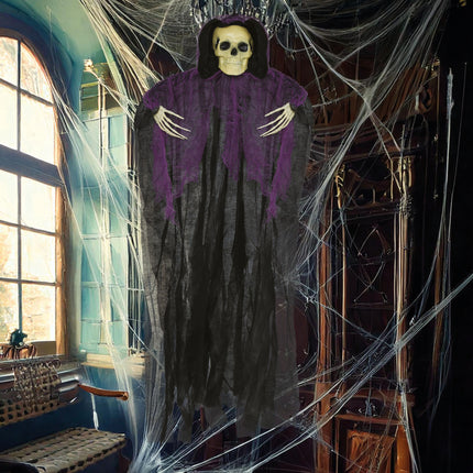 Scheletro di Halloween Nero Viola 90cm