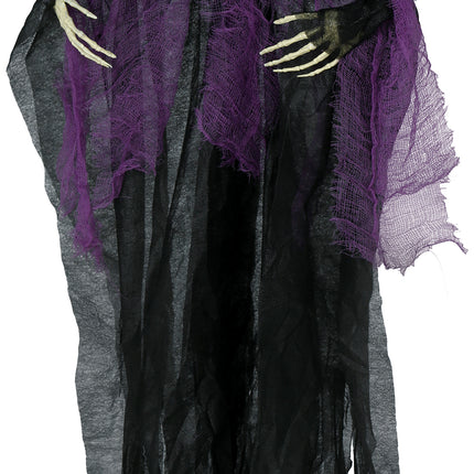 Scheletro di Halloween Nero Viola 90cm