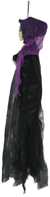 Scheletro di Halloween Nero Viola 90cm