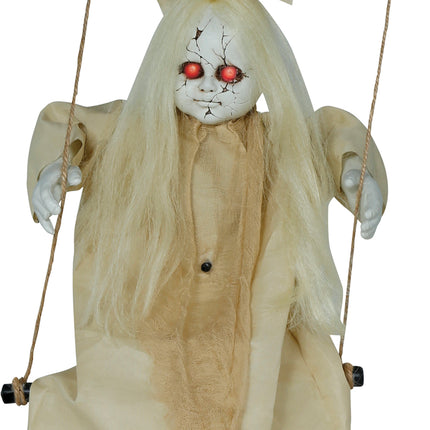 Bambola di Halloween con luci e suoni 75 cm