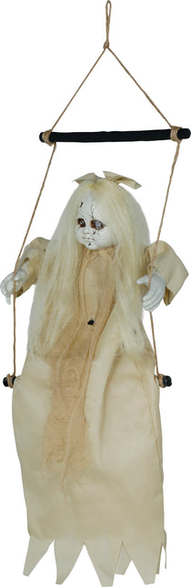 Bambola di Halloween con luci e suoni 75 cm