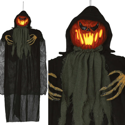Zucca bambola di Halloween con luce 1,2 m