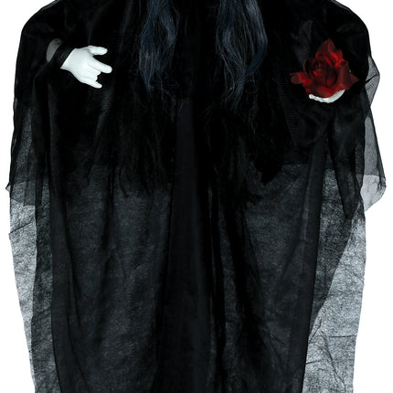 Bambola di Halloween con luci e suoni 90 cm