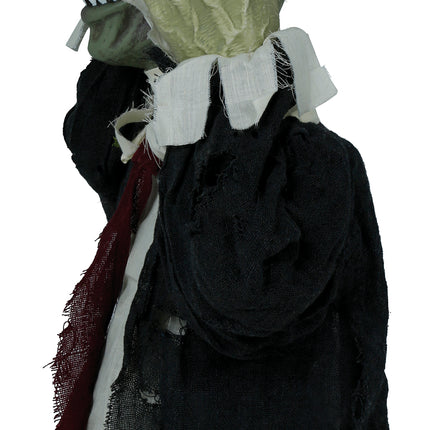 Bambola Zombie di Halloween con luci, suoni e movimento 55 cm