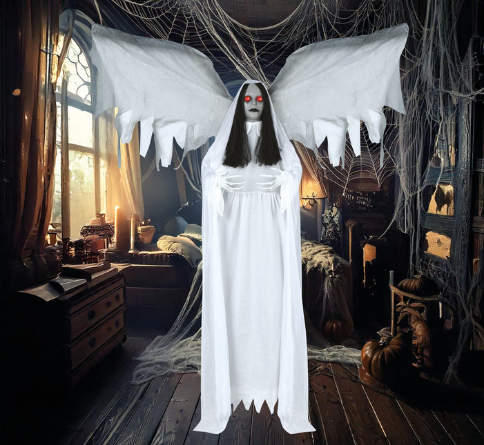 Bambola di Halloween con luci, suoni e movimenti 1,7 m