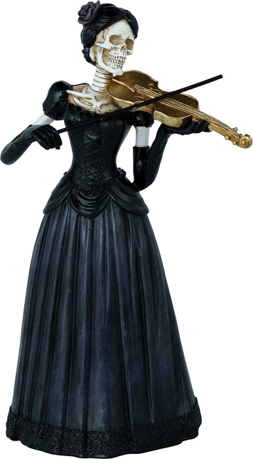 Scheletro di Halloween con violino 26 cm