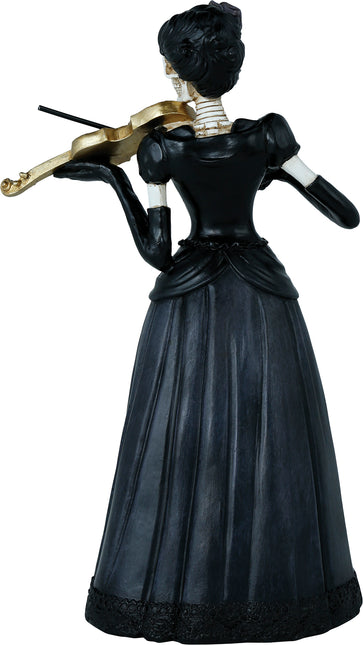 Scheletro di Halloween con violino 26 cm