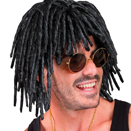 Parrucca nera con dreadlocks