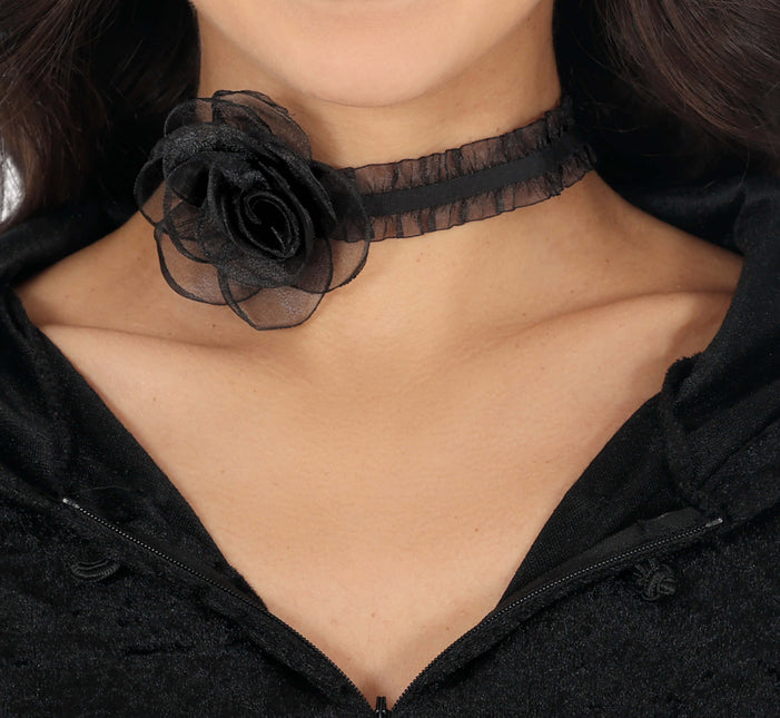 Collana nera Rose