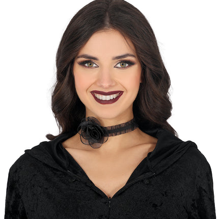 Collana nera Rose