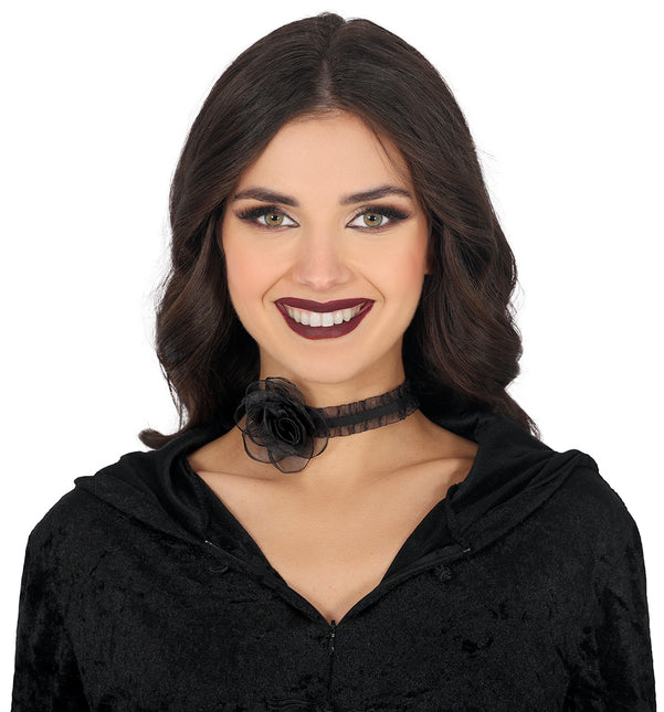 Collana nera Rose