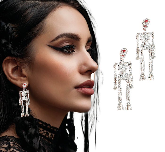 Orecchini Halloween Scheletro 6,5 cm