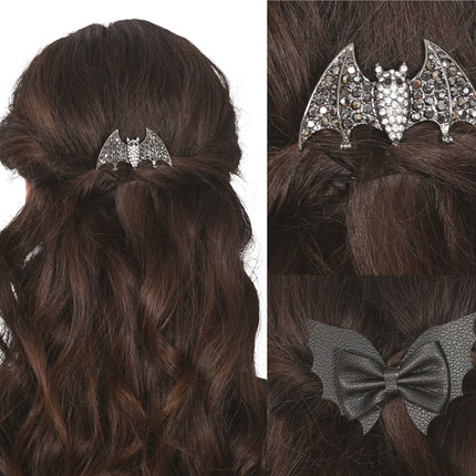 Fermaglio per capelli a pipistrello 9 cm 2 pezzi