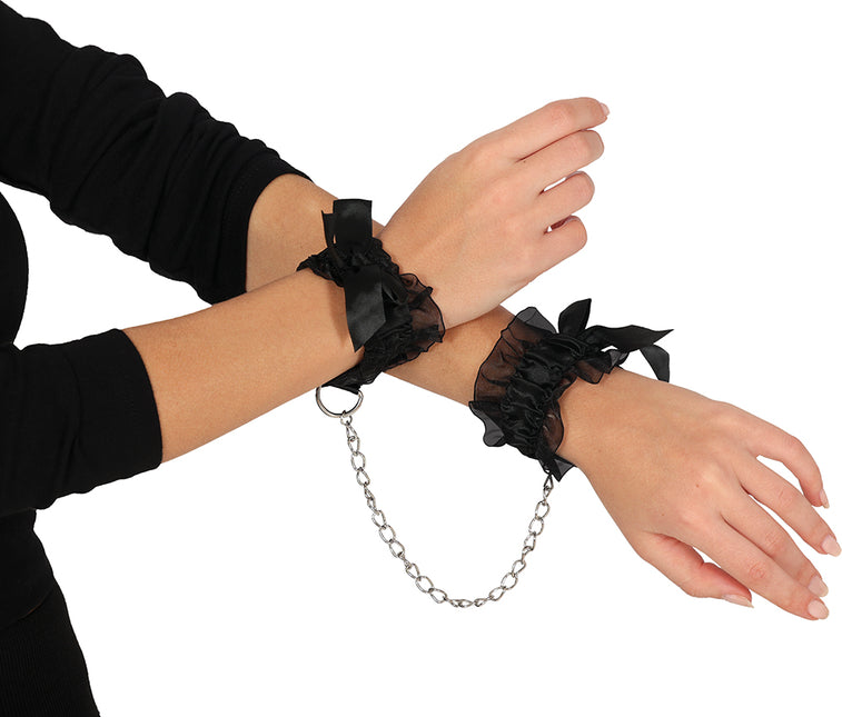 Manette in pizzo nere