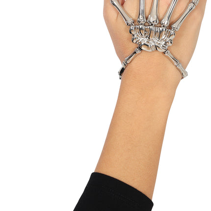 Anello di Halloween Scheletro d'argento