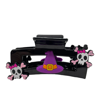 Fermaglio per capelli di Halloween Teschio rosa 2 pezzi