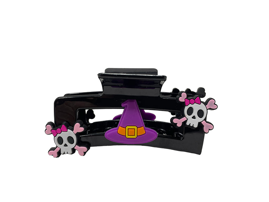 Fermaglio per capelli di Halloween Teschio rosa 2 pezzi