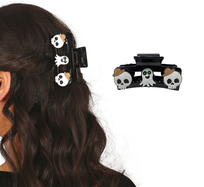 Fermaglio per capelli di Halloween Teschio 2 pezzi