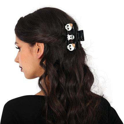 Fermaglio per capelli di Halloween Teschio 2 pezzi