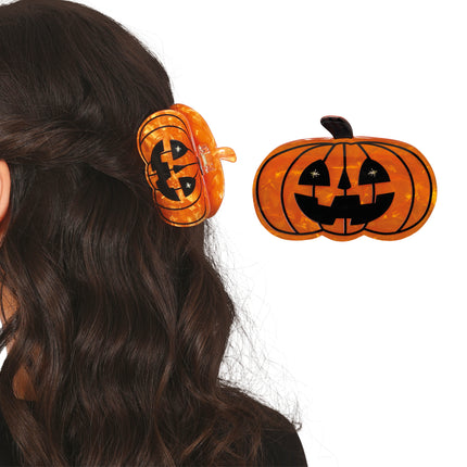 Fermaglio per capelli a forma di zucca da 6,5 cm