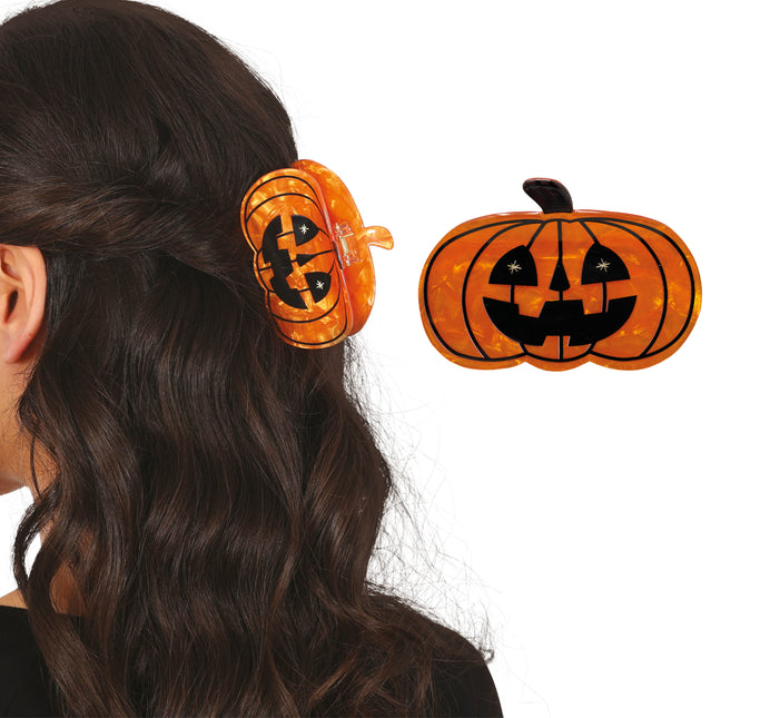 Fermaglio per capelli a forma di zucca da 6,5 cm