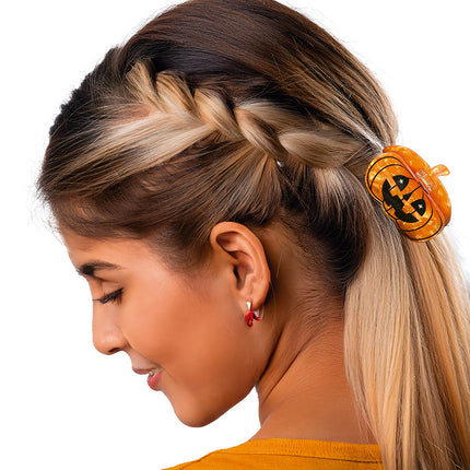Fermaglio per capelli a forma di zucca da 6,5 cm