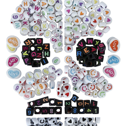 Kit di lavoretti di Halloween per creare braccialetti con lettere e numeri
