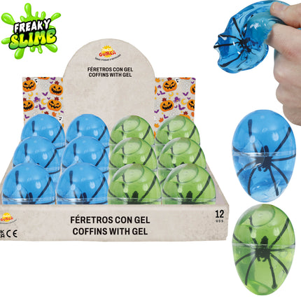 Uova regalo di Halloween con ragno 6cm 12pz