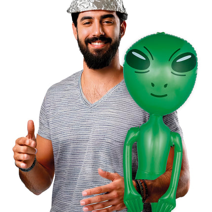 Alien gonfiabile verde 90 cm