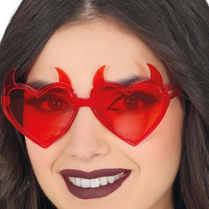 Occhiali Halloween Diavolo Rosso