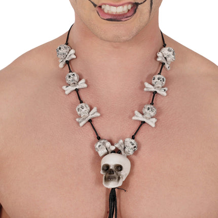 Collana Bones Bianco Nero