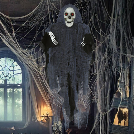 Bambola di Halloween Scheletro con tunica 40 cm