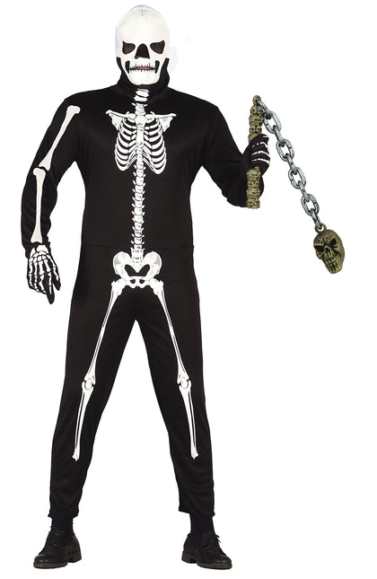 Arma finta di Halloween con teschio su catena 84cm