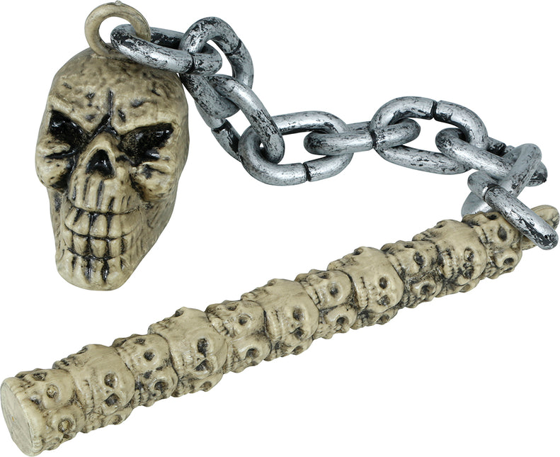 Arma finta di Halloween con teschio su catena 84cm