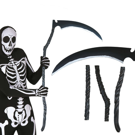 Falce finta di Halloween 1,32 m