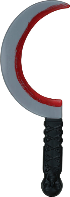Coltello finto di Halloween a mezzaluna 35 cm