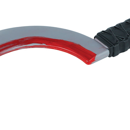 Coltello finto di Halloween a mezzaluna 35 cm