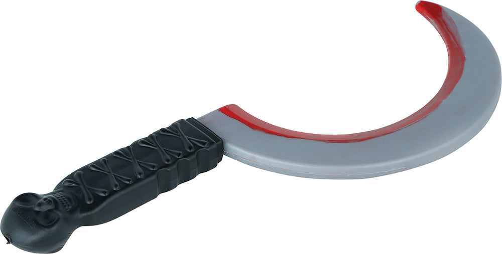 Coltello finto di Halloween a mezzaluna 35 cm