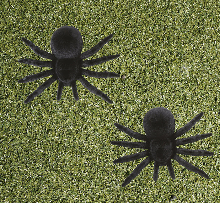 Ragno finto nero 10 cm 2 pezzi