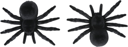 Ragno finto nero 10 cm 2 pezzi