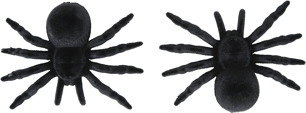 Ragno finto nero 10 cm 2 pezzi