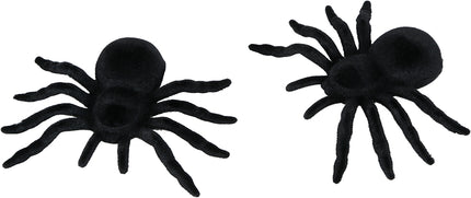Ragno finto nero 10 cm 2 pezzi