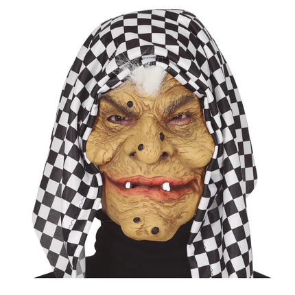 Maschera Halloween Strega con cappuccio