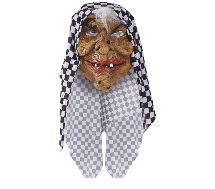 Maschera Halloween Strega con cappuccio